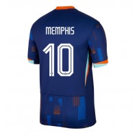 Niederlande Memphis Depay #10 Fußballbekleidung Auswärtstrikot EM 2024 Kurzarm